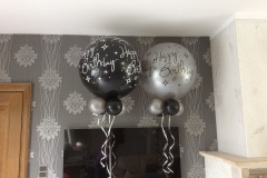 zwarte en zilver ballon verjaardag